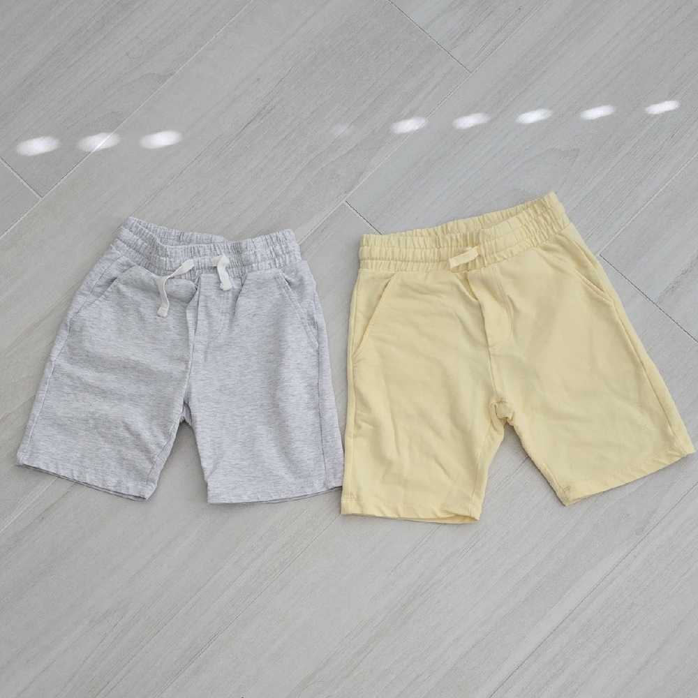 Miles The Label Kids Gray and Yellow Shorts Set Size 6